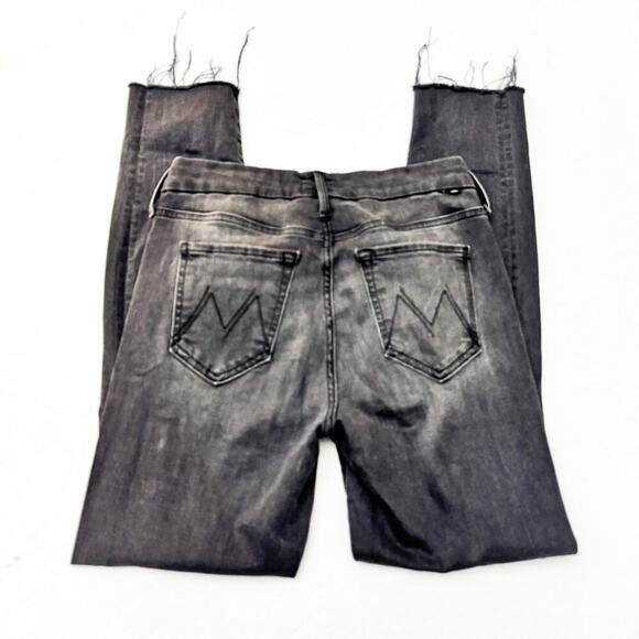Mother The Looker Ankle Fray Burning Out Lanterns Charcoal Denim Jeans Size 25 - Picture 5 of 10